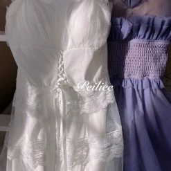 Peiliee Shop [Premium Selected] Iris Pallida Lam Lavender Dress New Arrivals