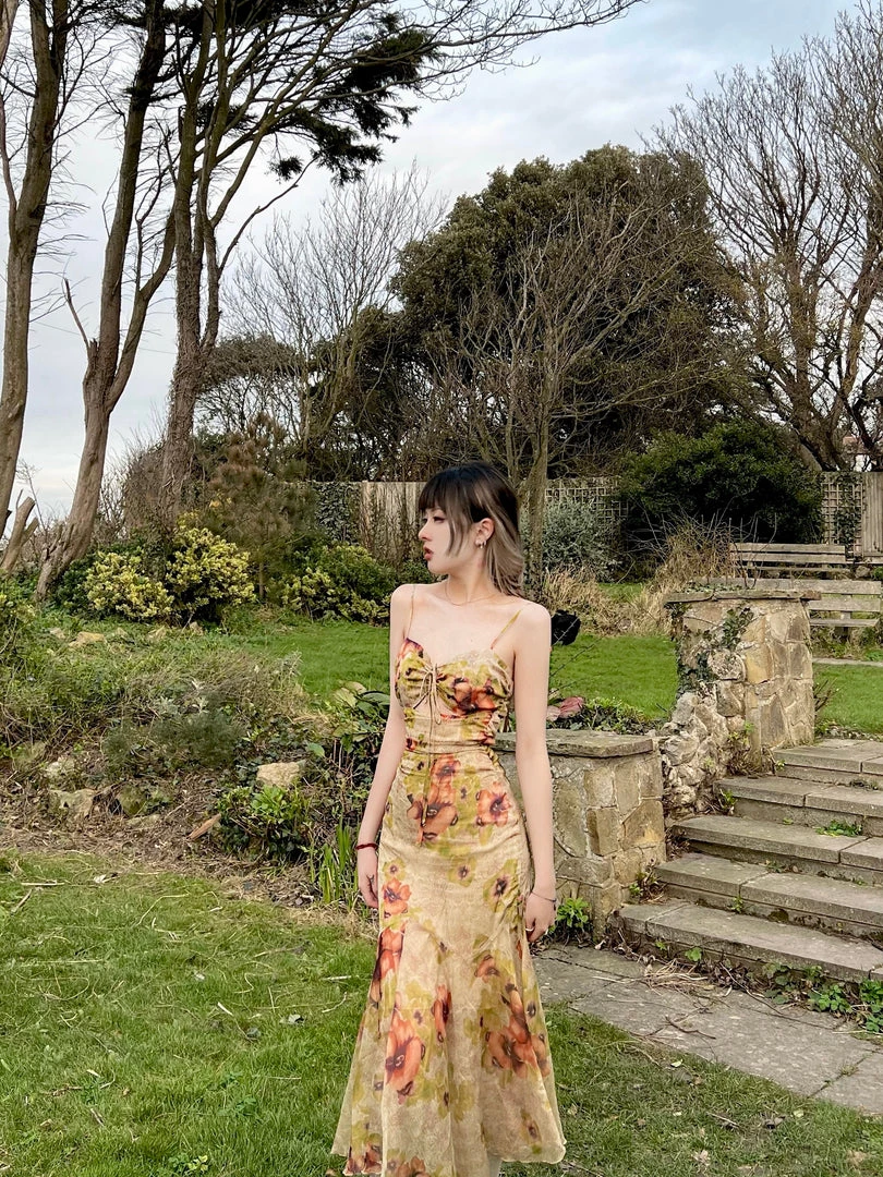 Arilf Pomegranate Flower Sea Floral Dress 7 Arilf Pomegranate Flower Sea Floral Dress