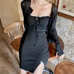 Arilf [Last Chancf] Goth Doll Mini Dress New Arrivals