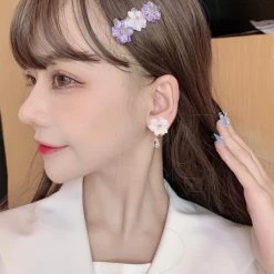 Peiliee Shop New Arrivals Sakura Rain Fairy Dream Handmade Ring Hairpin Necklace Set