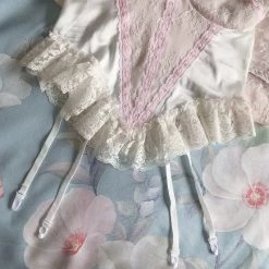 RosySwan New Arrivals [Handmade] A Night In Paris Pink Vintage Lingerie Body