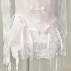 Peiliee Shop [More Sizes] Faded Sakura Doll Corset