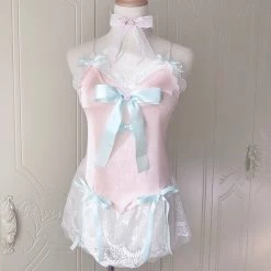 Peiliee Shop [Handmade Lingerie] Peach Melody Lace Top