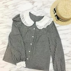 New Arrivals [Pre-order By Peiliee Studio] Gingham Babydoll Shirt