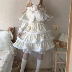 Sleep Doll [Pre-order] Snow Angel Dress Set With Cape Summer 2022