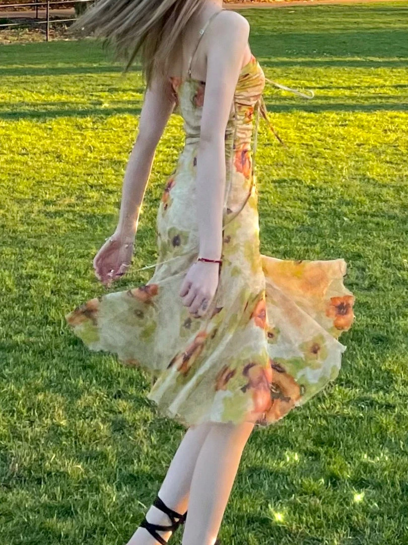 Arilf Pomegranate Flower Sea Floral Dress 1 Arilf Pomegranate Flower Sea Floral Dress