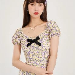 New Arrivals Summer Aroma Floral Mini Dress (Brand Mummy Cat)