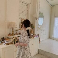 Peiliee Shop New Arrivals [Premium Selected] Romantic Melody Floral Cotton Dress