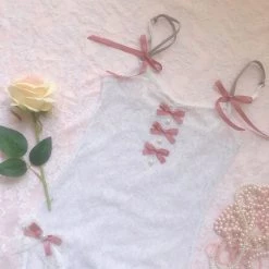 SSS New Arrivals [Mid Season Sale ] Snow Rose Handmade Bodysuit