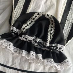 Peiliee Shop New Arrivals Sleepy Bun Babydoll Lolita Fashion Handmade Lace Bunny Ear Hat [Available For Customize]