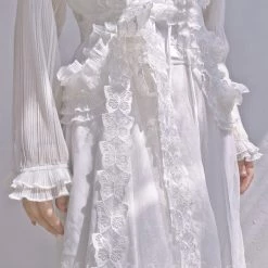 MANXI VINTAGE [Limited Edition] Butterfly Garden Chiffon Cardigan Skirt Set New Arrivals