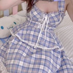 THE TURE New Arrivals Blueberry Jam Gingham Dress