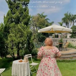 DAJUN Rose Story Floral Dress