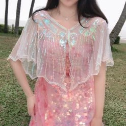 Peiliee Shop Mermaid Shell Handmade Sparkling Outer