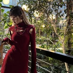 Peiliee Shop [Arilf Daily] Berry Mojito Bodycon Dress Last Chance