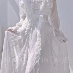 MANXI VINTAGE [Limited Edition] Butterfly Garden Chiffon Cardigan Skirt Set New Arrivals