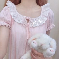 Peiliee Design [Made By Peiliee] Love Is Two Hearts As One Cotton Sleepwear Loungewear Dress