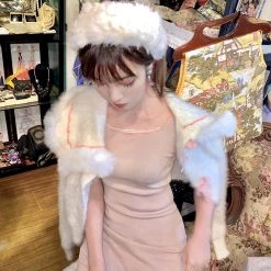 Peach Brownie Dress Coat Set By Designer Arilf