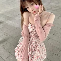 Arilf Y2K Floral Mini Dress Set