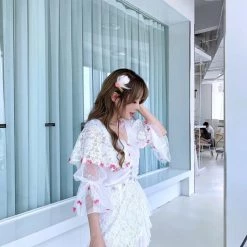 Peiliee Shop [Mid Season Sale] Fairy Dream Butterfly Pearl Necklace