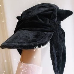 Nakiss New Arrivals Devil Doll Baseball Cap Faux Fur