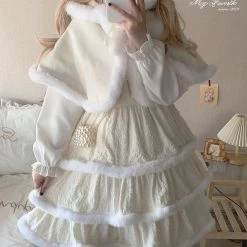 Sleep Doll [Pre-order] Snow Angel Dress Set With Cape Summer 2022
