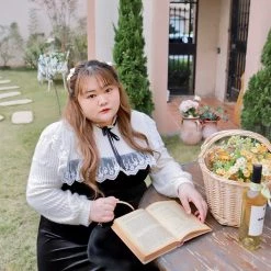 DAJUN [Curve Beauty] Princess Mary Vintage Dress