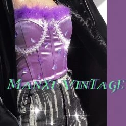 MANXI VINTAGE Butterfly Dreams Y2K Style Corset With Bones