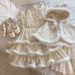 Sleep Doll [Pre-order] Snow Angel Dress Set With Cape Summer 2022