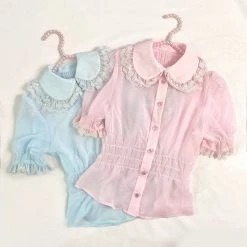 New Arrivals [12 Studio] Loli Pop Pastel Transparent Shirt