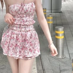 Arilf Y2K Floral Mini Dress Set