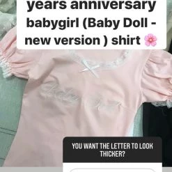 Peiliee Shop [2020 New Version Peiliee 3 Years Anniversary] Min Sötnos Sweet Babydoll (babygirl) Larme Cotton Top New Arrivals