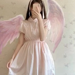 Love You ❤️ So Much [Premium Selected] Midsummer Night Dream Babydoll Satin Dress