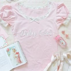 Peiliee Shop [Peiliee 3 Years Anniversary] Min Sötnos Sweet Babydoll (babygirl) Larme Cotton Top New Arrivals