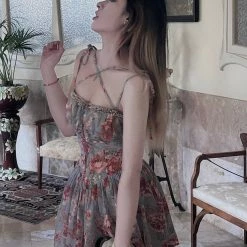 New Arrivals [Arilf SS22] Blue Jacaranda Floral Dress Jumpsuit