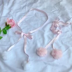 Peiliee Shop Macaroon Babydoll Handmade Satin Pantie Set