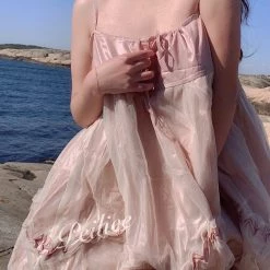 New Arrivals [Mid Season Sale] Escaped Bunny In Peach Flower Garden Dress (designer Arilf)