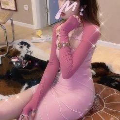 [Premium Selected] Strawberry Yogurt Bodycon Mini Dress (designer Arilf)