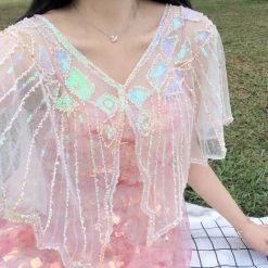 Peiliee Shop Mermaid Shell Handmade Sparkling Outer