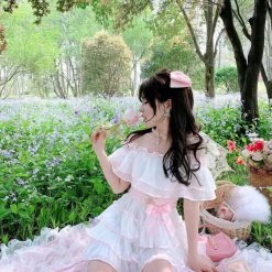 Summer Joy New Arrivals [Premium Selected] Flower Dance Floral Chiffon Dress (Designer SJ)