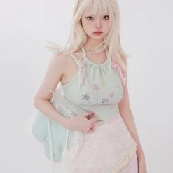 [Rose Island] Minty Lemonade Top And Skirt Set
