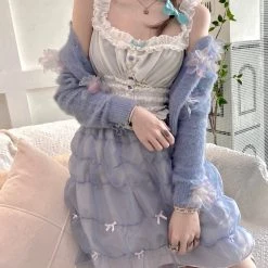 [Mid Season Sale ] Don't Forget Me 3D Flower Cardigan (Designer Arilf)