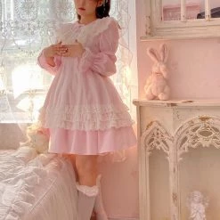 Milk Tooth Kitty In My Basket Babydoll Dress