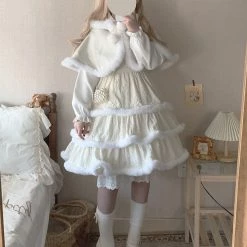 Sleep Doll [Pre-order] Snow Angel Dress Set With Cape Summer 2022