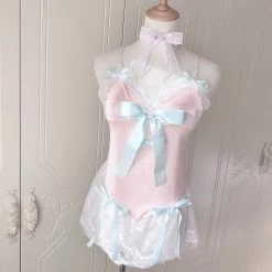 Peiliee Shop [Handmade Lingerie] Peach Melody Lace Top