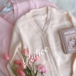 Peiliee Shop [By Peilieeshop] The Dancing Swan Soft Cardigan New Arrivals