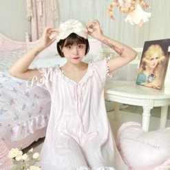 Peiliee Design [Made By Peiliee] Love Is Two Hearts As One Cotton Sleepwear Loungewear Dress New Arrivals