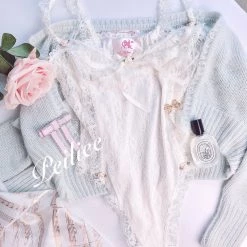 Peiliee [Handmade Lingerie] Pearly Mermaid Pastel Fairy Lace Body