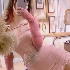 [Premium Selected] Strawberry Yogurt Bodycon Mini Dress (designer Arilf)