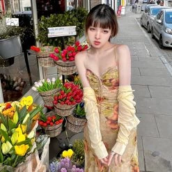 Arilf Pomegranate Flower Sea Floral Dress 47 Arilf Pomegranate Flower Sea Floral Dress